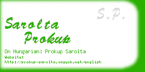 sarolta prokup business card